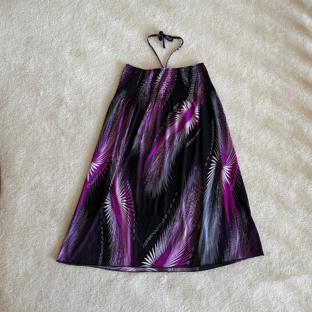 Vintage abstract print beach cover up